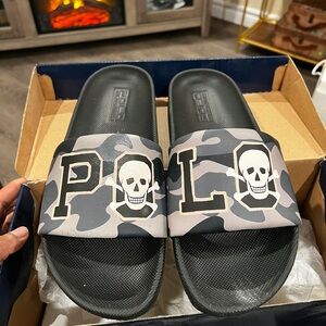 Polo Ralph Lauren Black Slides